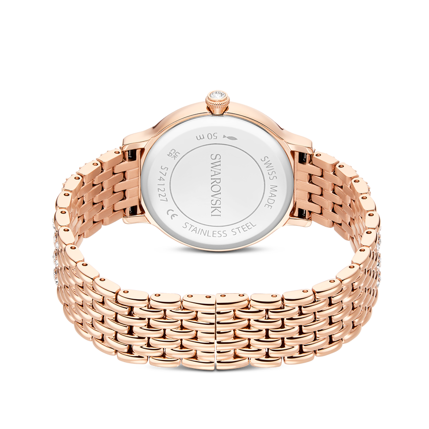 swarovski imber watch  swiss made  metal bracelet  rose gold tone  rose gold tone finish