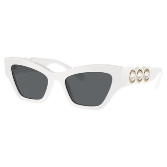 swarovski sunglasses  cat eye shape  white