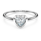 swarovski eternity solitaire ring  lab grown diamonds 0 5 ct tw  heart shape  sterling silver