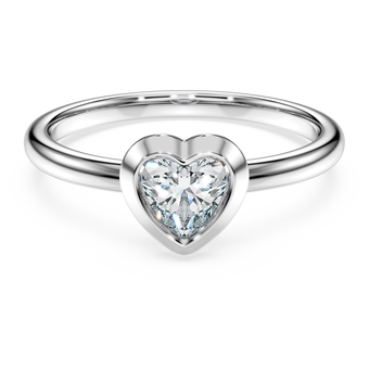 swarovski eternity solitaire ring  lab grown diamonds 0 5 ct tw  heart shape  sterling silver