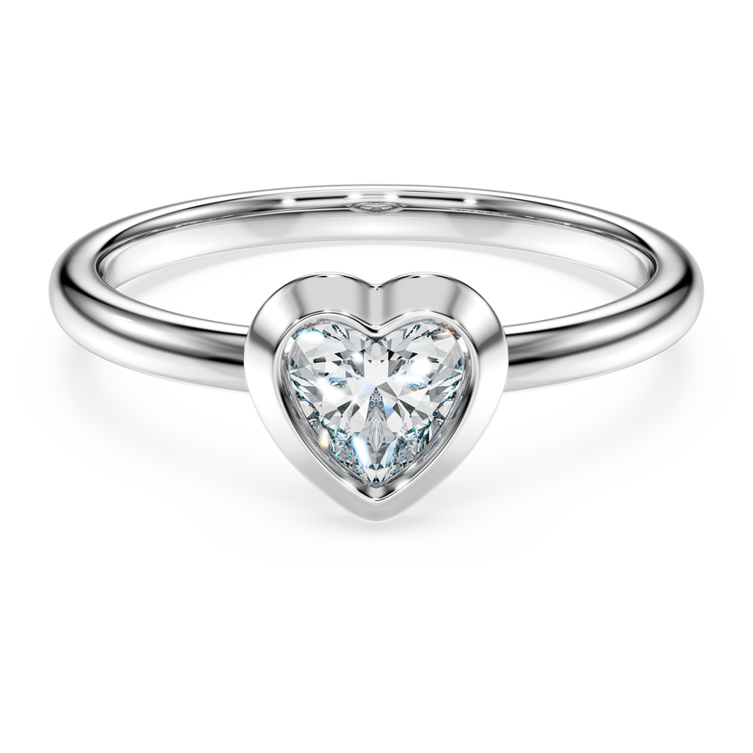 swarovski eternity solitaire ring  lab grown diamonds 0 5 ct tw  heart shape  sterling silver