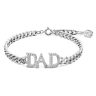 Mother's Day - Dad bracelet, White, Rhodium plated
