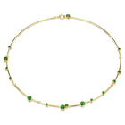 swarovski constella necklace mixed round cuts green gold tone plated