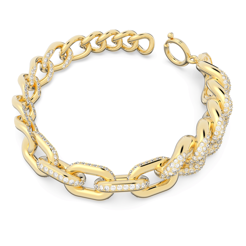 swarovski dextera bracelet   pav  crystal  gold tone plated