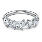 swarovski galaxy ring  lab grown diamonds 1 ct tw  mixed shapes  18k white gold
