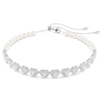ariana grande x swarovski tennis choker mixed cuts heart white rhodium plated