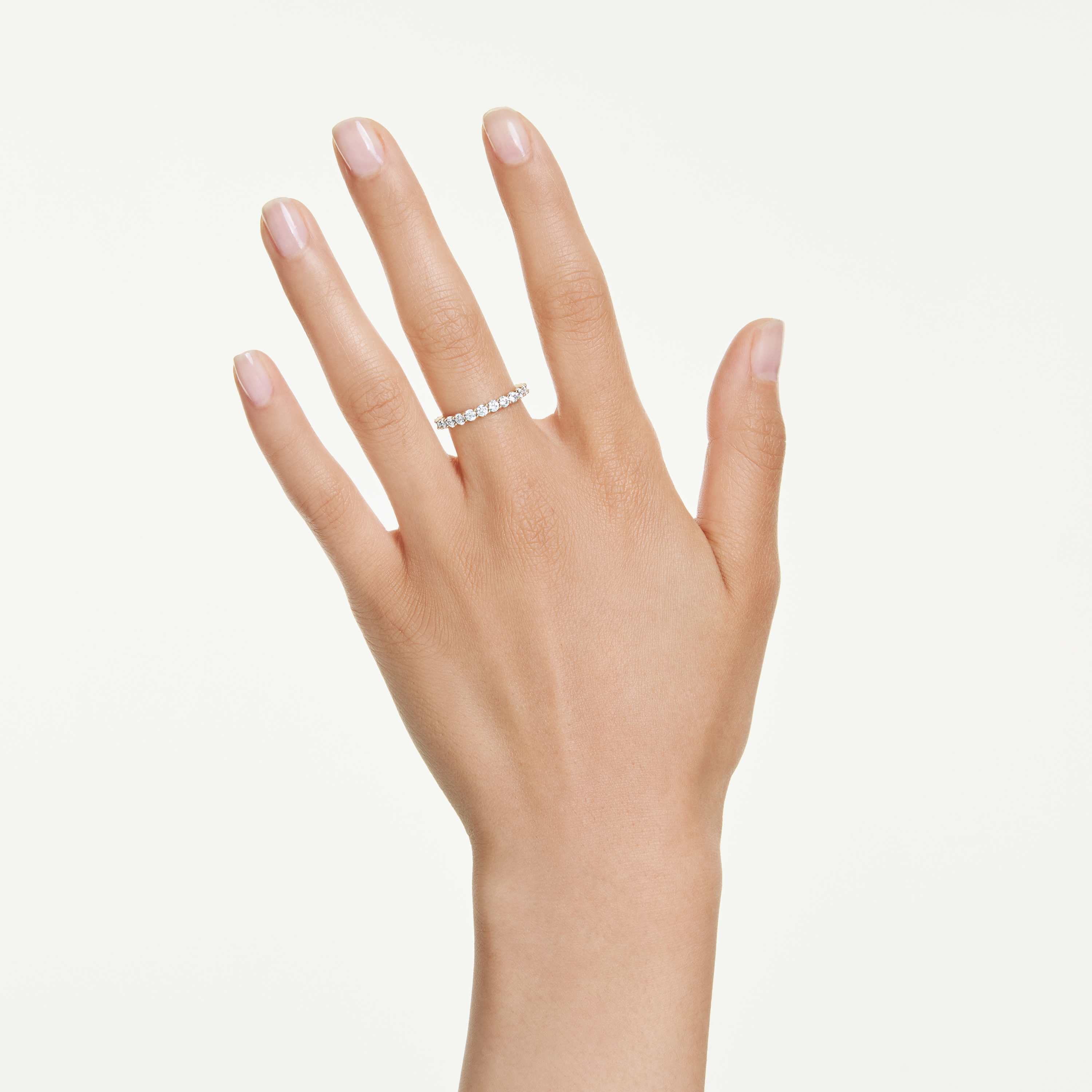 swarovski una angelic bracelet  round cut  white  gold tone plated