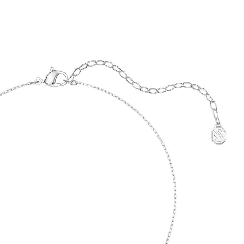 swarovski diapason pendant  mixed cuts  white  rhodium plated