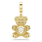 swarovski idyllia charm  mixed cuts  teddy  gold tone  gold tone plated