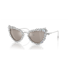 swarovski sunglasses statement cat eye shape sk7011el white