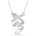 swarovski hyperbola pendant mixed cuts white rhodium plated