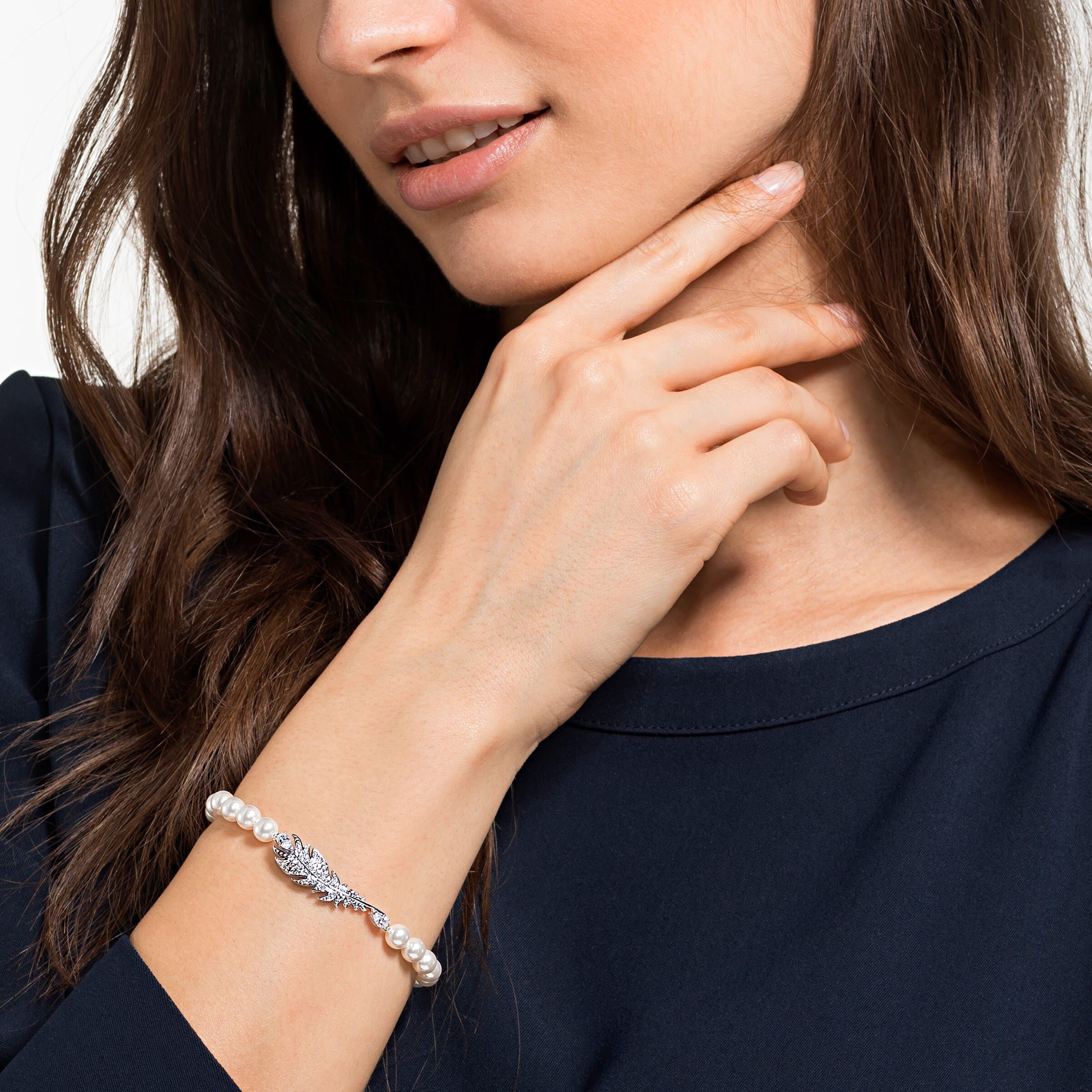 Buy Swarovski Nice Pearl Bracelet White Rhodium plated