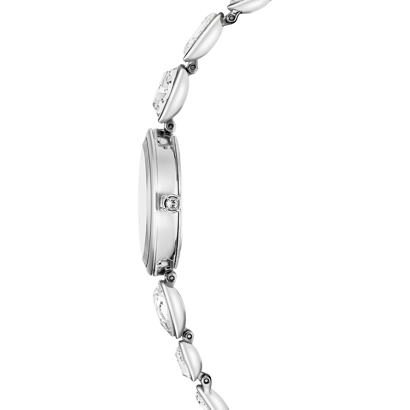 swarovski gema watch  crystal bracelet  silver tone  stainless steel