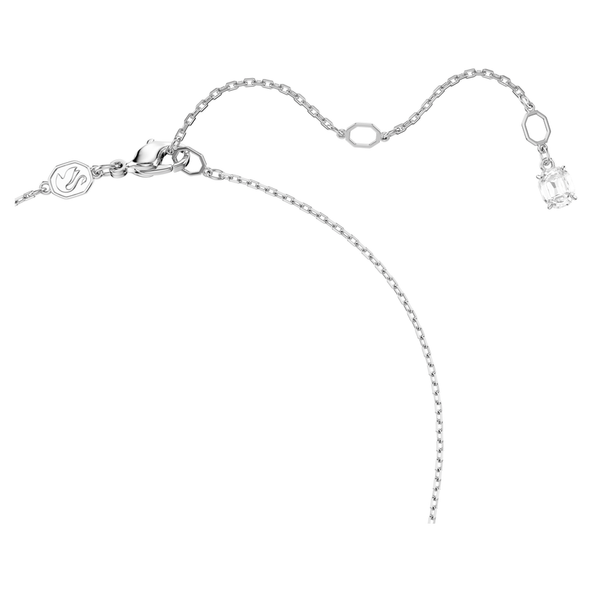 swarovski matrix necklace  gradient of round cuts  white  rhodium plated