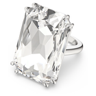 swarovski mesmera cocktail ring  oversized crystal  white  rhodium plated