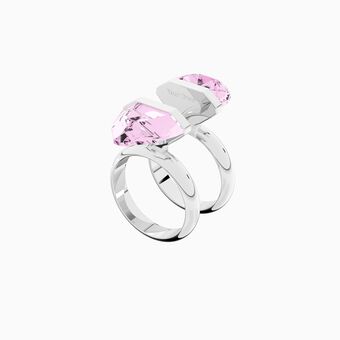 Lucent ring, Magnetic, Pink, Rhodium plated