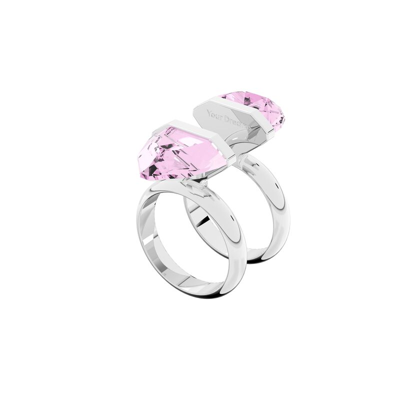 Lucent ring,  Magnetic, Pink, Rhodium plated