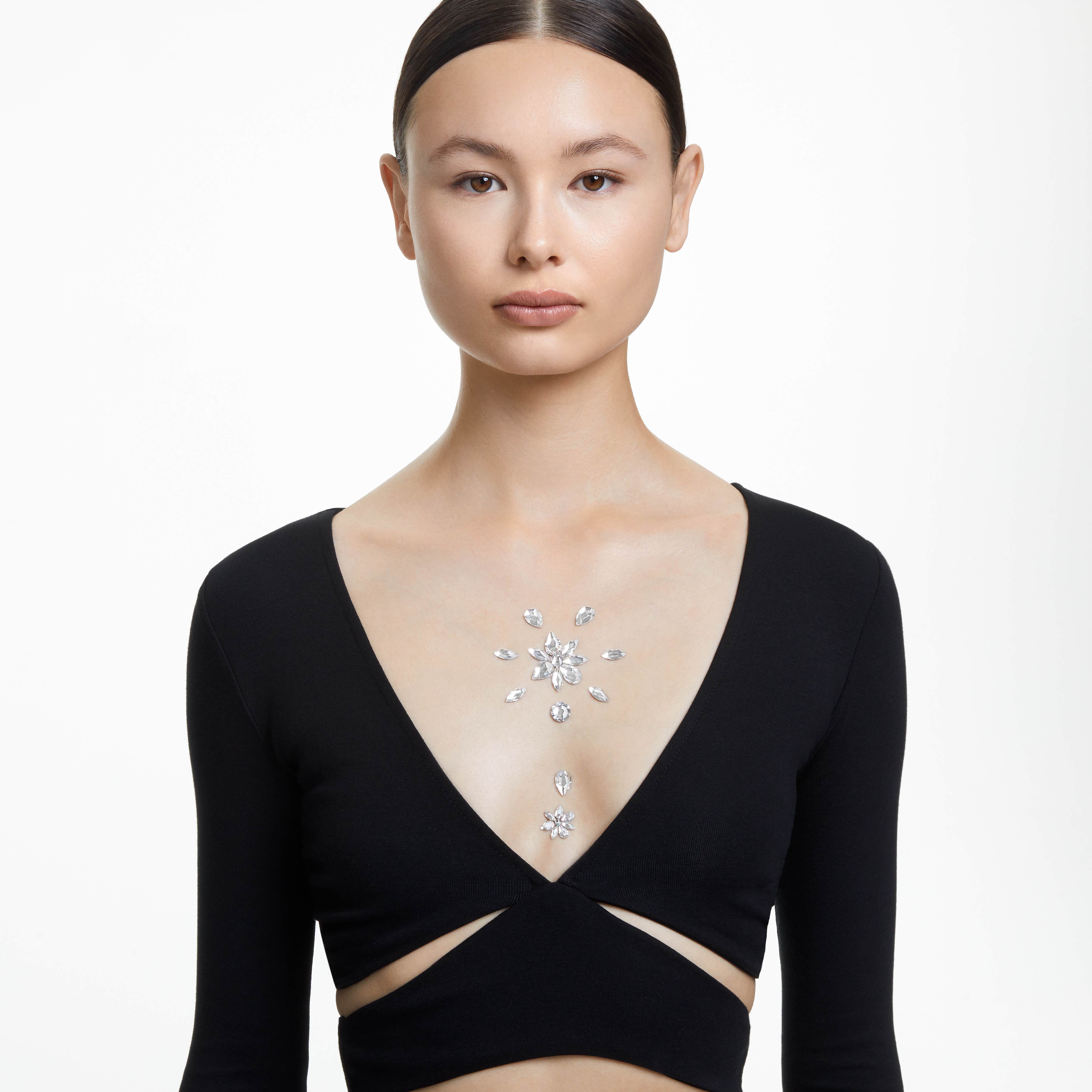 swarovski body jewel set  white