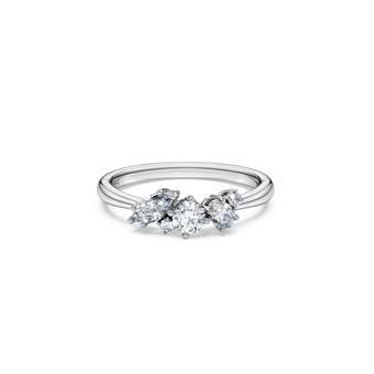 swarovski galaxy ring  lab grown diamonds 0 4 ct tw  mixed shapes  sterling silver