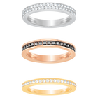 Hint Ring Set, White, Mixed plating