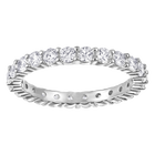 Vittore Xl Ring, White, Rhodium Plated