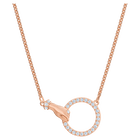 swarovski symbolic necklace white rose gold tone plated
