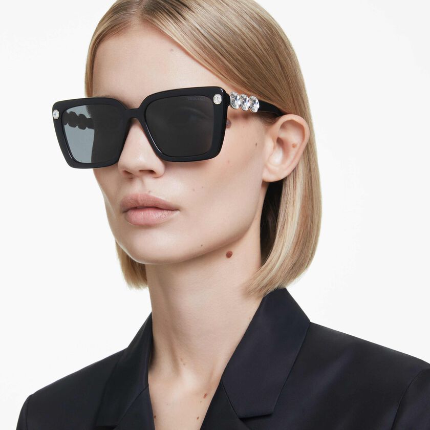 swarovski sunglasses  square shape  sk6032  black