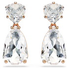 swarovski mesmera drop earrings pear cut white rose gold tone plated