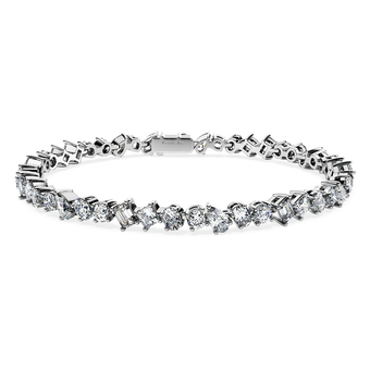 swarovski galaxy tennis bracelet laboratory grown diamonds 4 9 ct tw 18k white gold