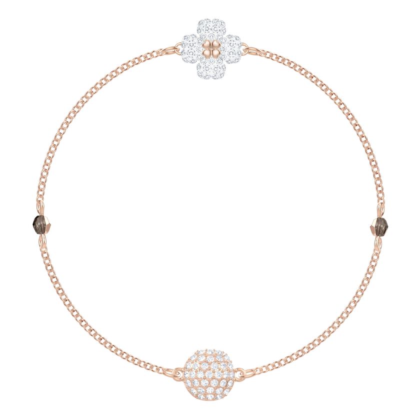 The Swarovski Remix Collection Clover, White, Rose Gold Plating