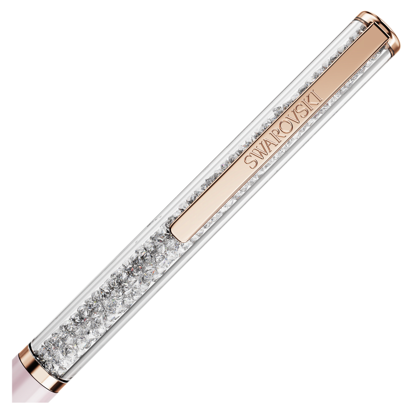 swarovski crystalline silk ballpoint pen  pink  pink lacquered  rose gold tone plated
