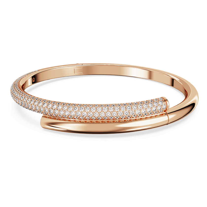 swarovski dextera bangle  magnetic closure  white  rose gold tone plated