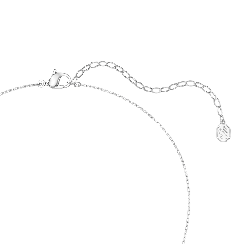 swarovski diapason necklace  mixed cuts  white  rhodium plated