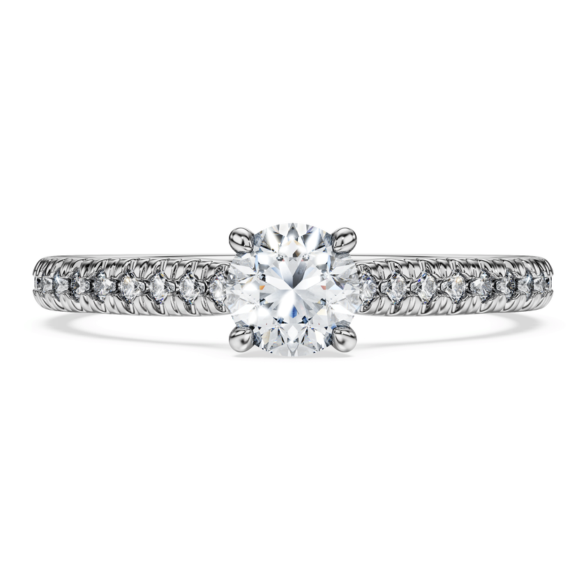 swarovski eternity solitaire ring  lab grown diamonds 0 7 ct tw  round shape  18k white gold