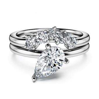 swarovski galaxy ring laboratory grown diamonds 1 4 ct tw 18k white gold