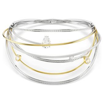 swarovski hyperbola choker mixed cuts white mixed metal finish