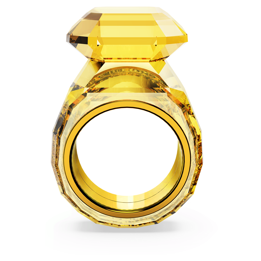 swarovski lucent cocktail ring  yellow