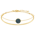 Ginger Bangle, Blue, Gold-tone plated