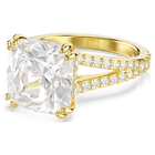 swarovski stilla cocktail ring square cut white gold tone plated