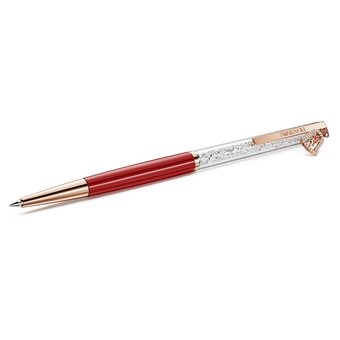 swarovski crystalline ballpoint pen  bell  red lacquered  rose gold tone plated