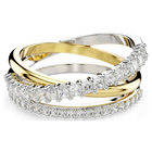 swarovski hyperbola ring mixed cuts white mixed metal finish