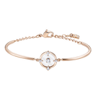 North Bangle, White, Rose-gold tone plated