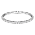 swarovski tennis deluxe bracelet round cut white rhodium plated