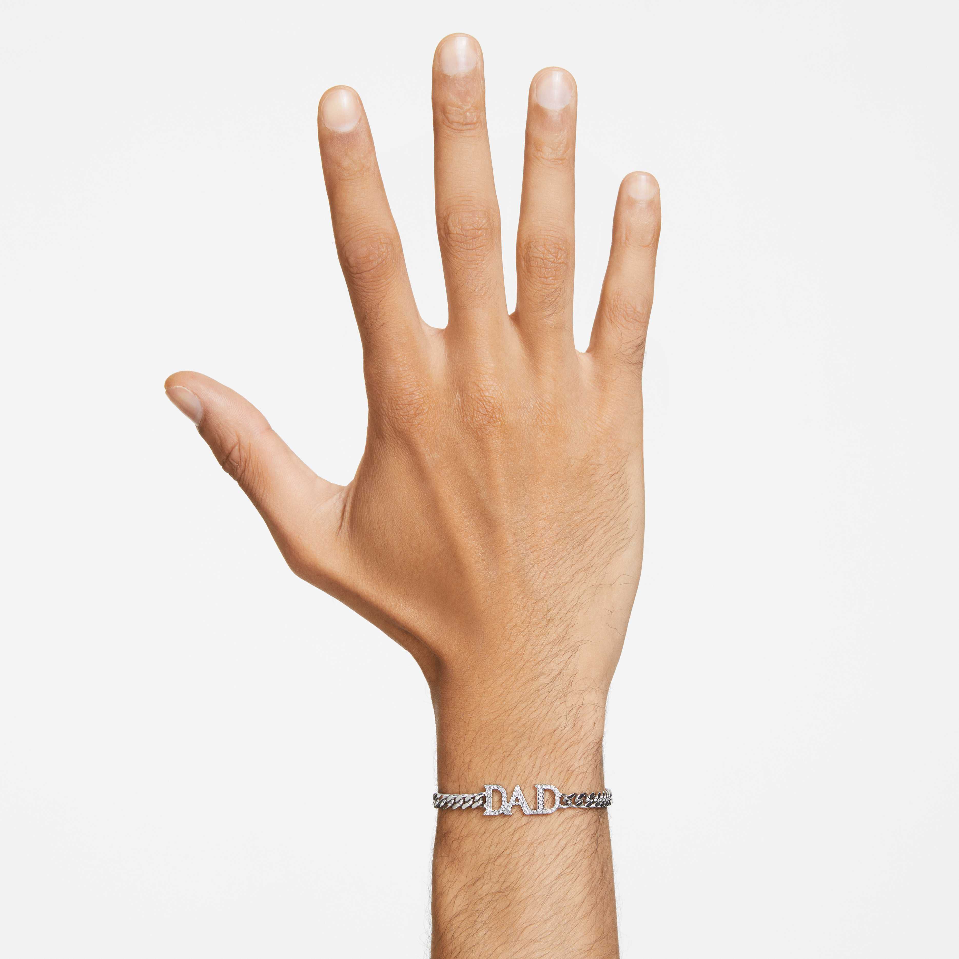 swarovski mother s day   dad bracelet  white  rhodium plated