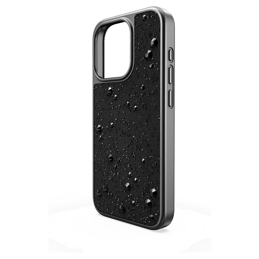 swarovski high smartphone case  iphone  15 pro  black
