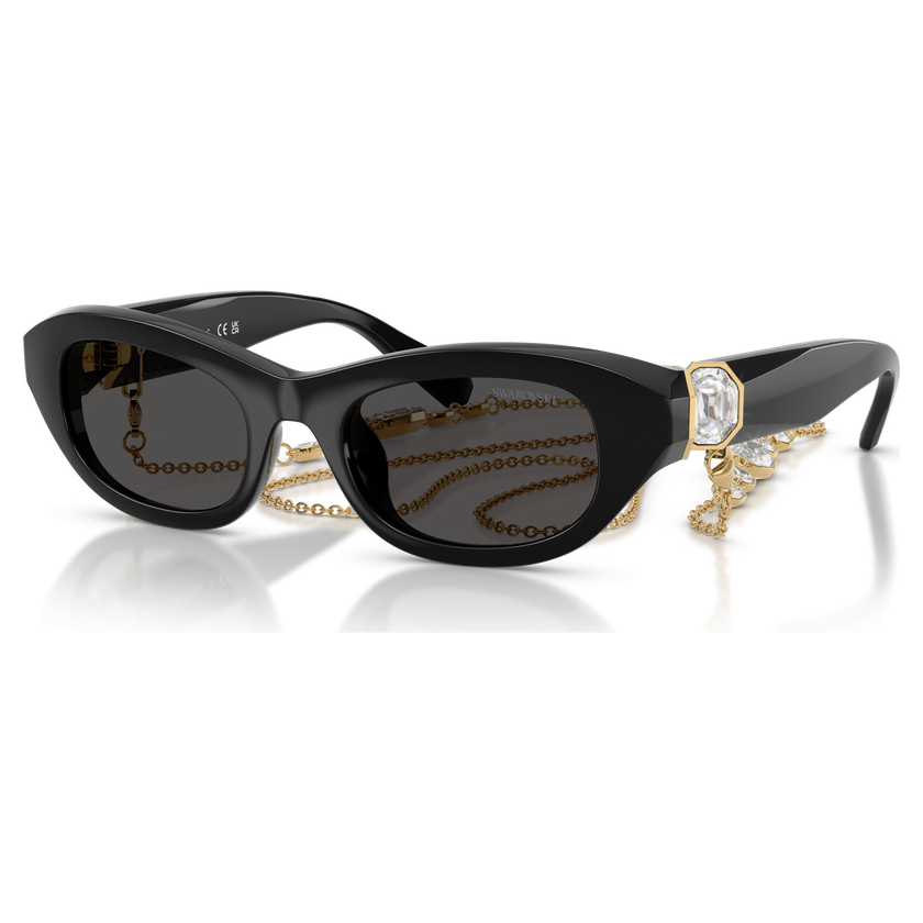 swarovski sunglasses  pillow shape  black