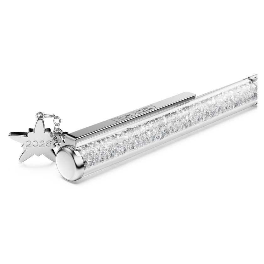 swarovski crystalline ballpoint pen  white  white lacquered  chrome plated