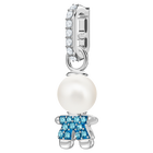 Swarovski Remix Collection Boy Charm, Aqua, Rhodium plating