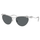 swarovski sunglasses oval shape sk7017 silver tone