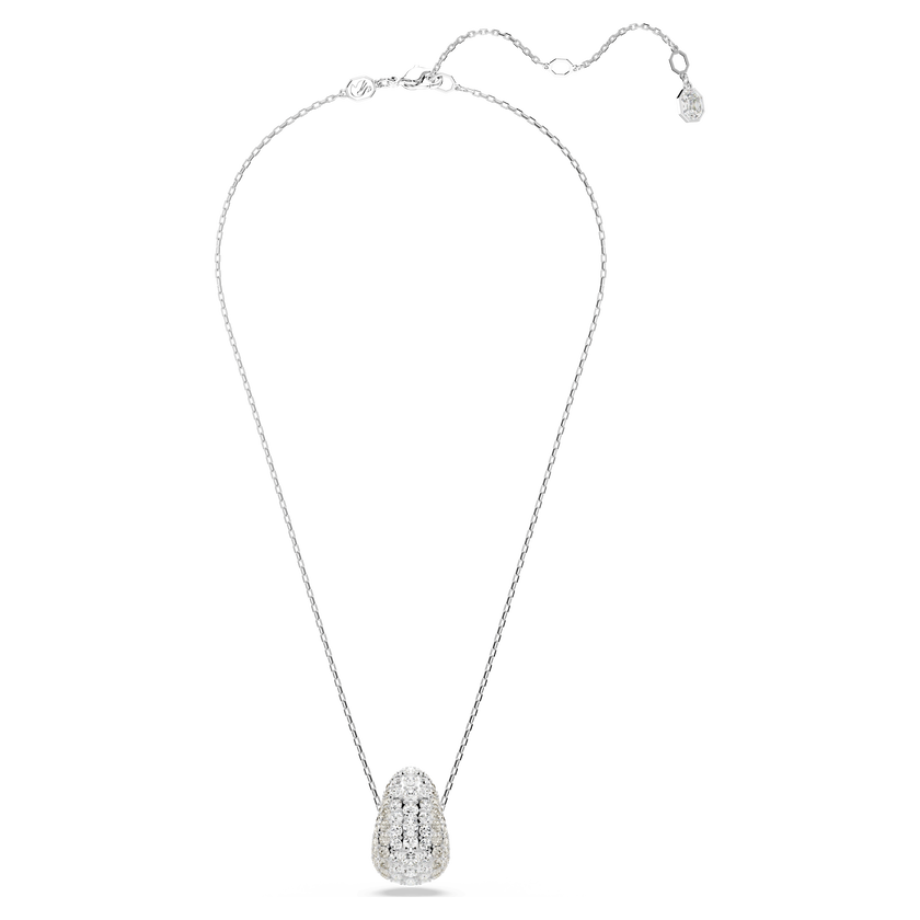 swarovski sublima pendant  round cut  white  rhodium plated